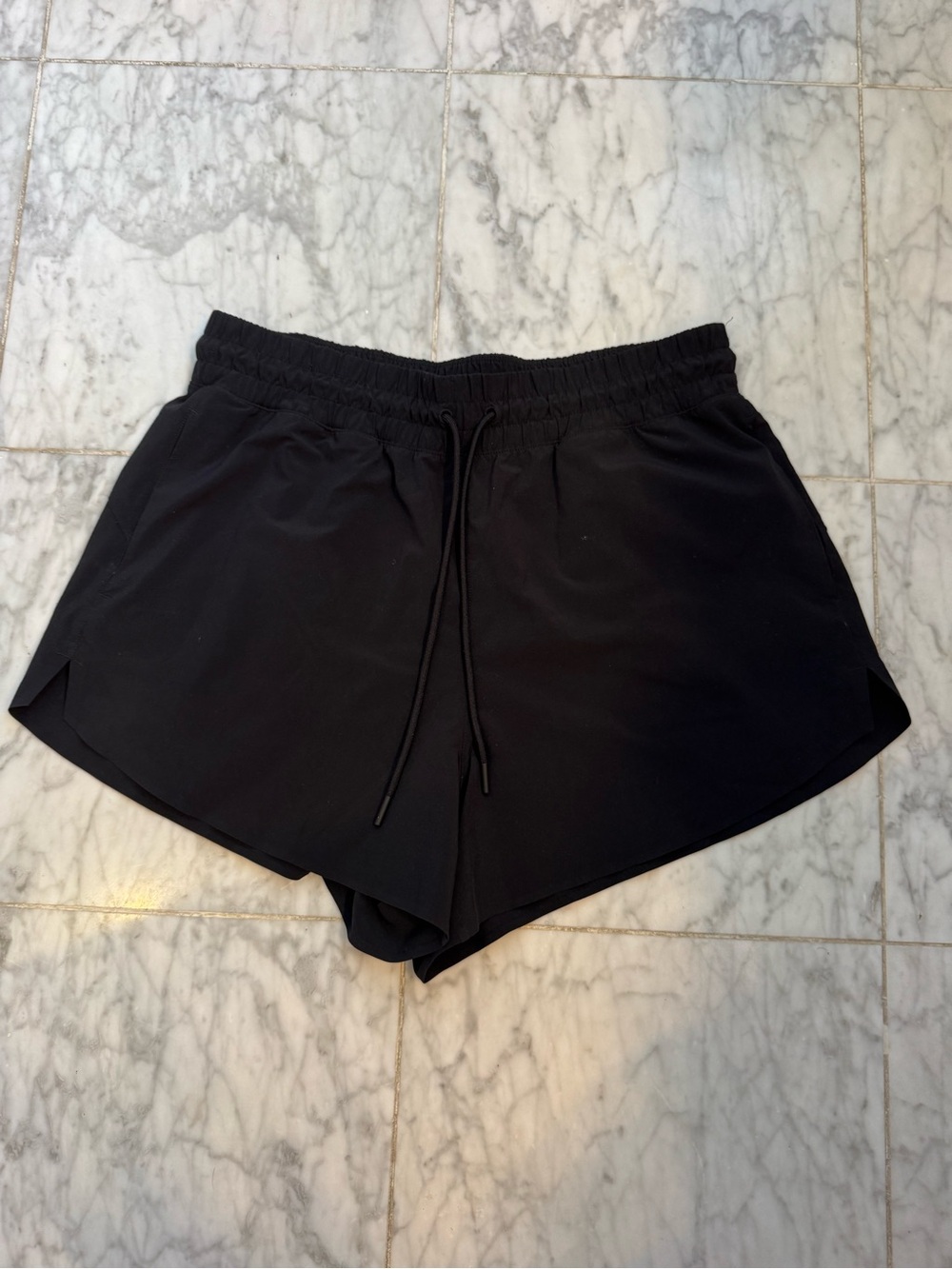 Athleta Black Elastic Waist Athletic Shorts